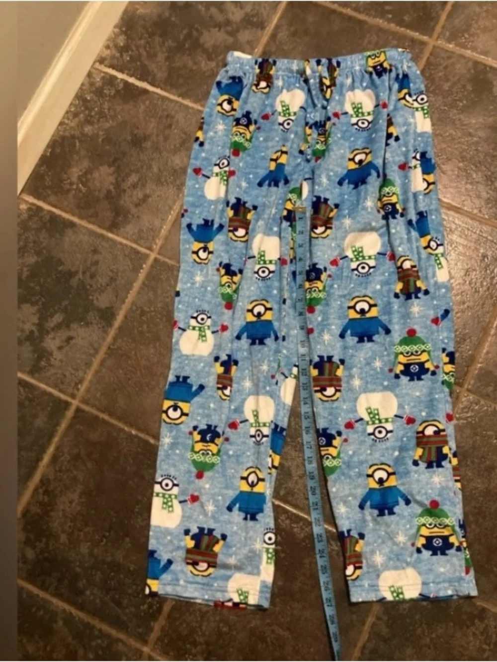 Minions Pajama Pants Blue Sleepwear Bottoms Women's Size L